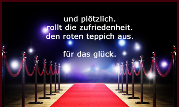 nur zufriedenheit schafft glück